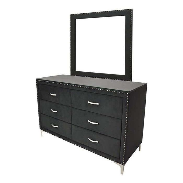 Crown Mark Furniture Lucinda Dresser Mirror in Black - National Warehouse Furniture (Buffalo, NY)