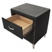 Crown Mark Furniture Lucinda 2 Drawer Nightstand in Black - National Warehouse Furniture (Buffalo, NY)
