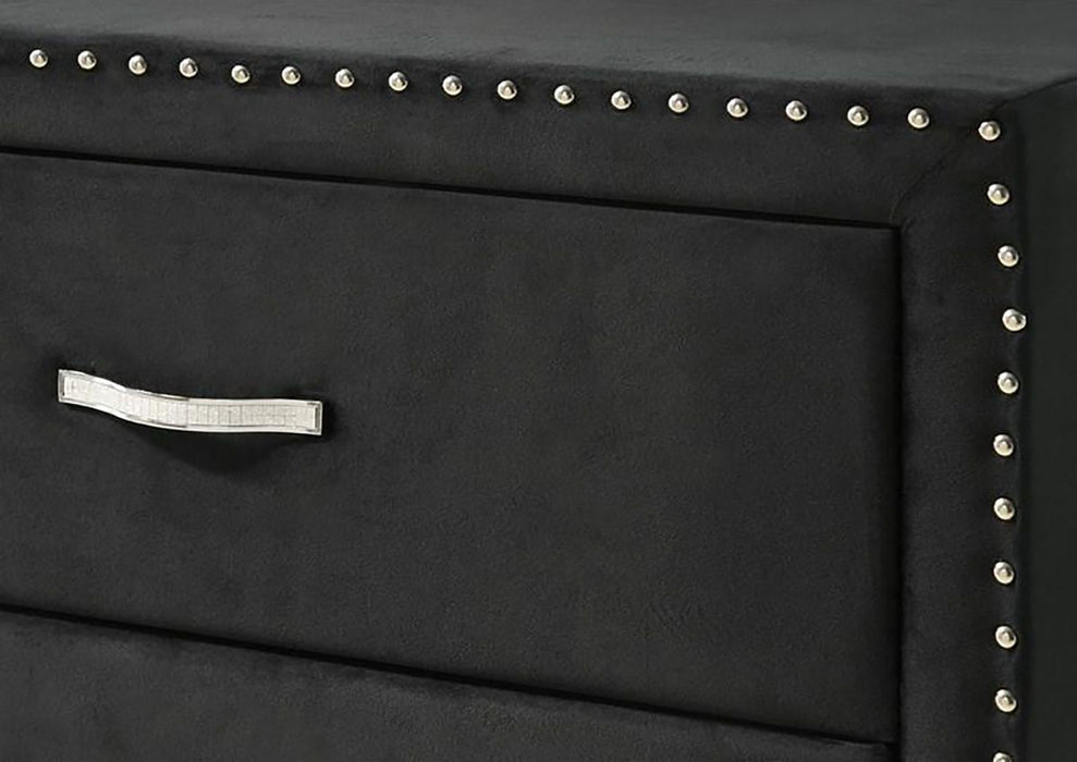 Crown Mark Furniture Lucinda 5 Drawer Chest in Black - National Warehouse Furniture (Buffalo, NY)