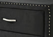 Crown Mark Furniture Lucinda 2 Drawer Nightstand in Black - National Warehouse Furniture (Buffalo, NY)