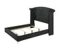 Crown Mark Furniture Lucinda Queen Upholstered Panel Bed in Black B9265-Q - National Warehouse Furniture (Buffalo, NY)