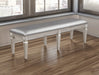 Crown Mark Klina Glam Dining Bench in Light Gray image