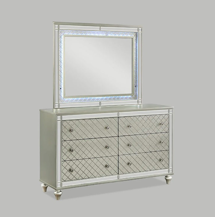 Crown Mark Furniture Cristian 6 Drawer Dresser in Beige - National Warehouse Furniture (Buffalo, NY)