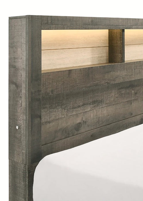 Crown Mark Furniture Rhett King Platform Bed in Gray - National Warehouse Furniture (Buffalo, NY)