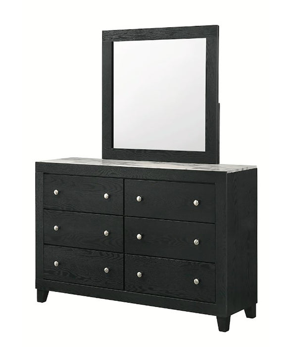 Crown Mark Furniture Cadence 6 Drawer Dresser in Black - National Warehouse Furniture (Buffalo, NY)