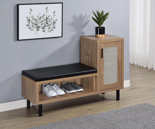 Teller 1-door Entryway Shoe Storage Cabinet Natural Oak - National Warehouse Furniture (Buffalo, NY)