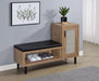 Teller 1-door Entryway Shoe Storage Cabinet Natural Oak - National Warehouse Furniture (Buffalo, NY)