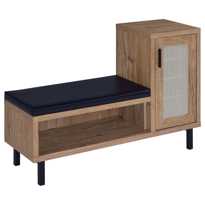Teller 1-door Entryway Shoe Storage Cabinet Natural Oak - National Warehouse Furniture (Buffalo, NY)