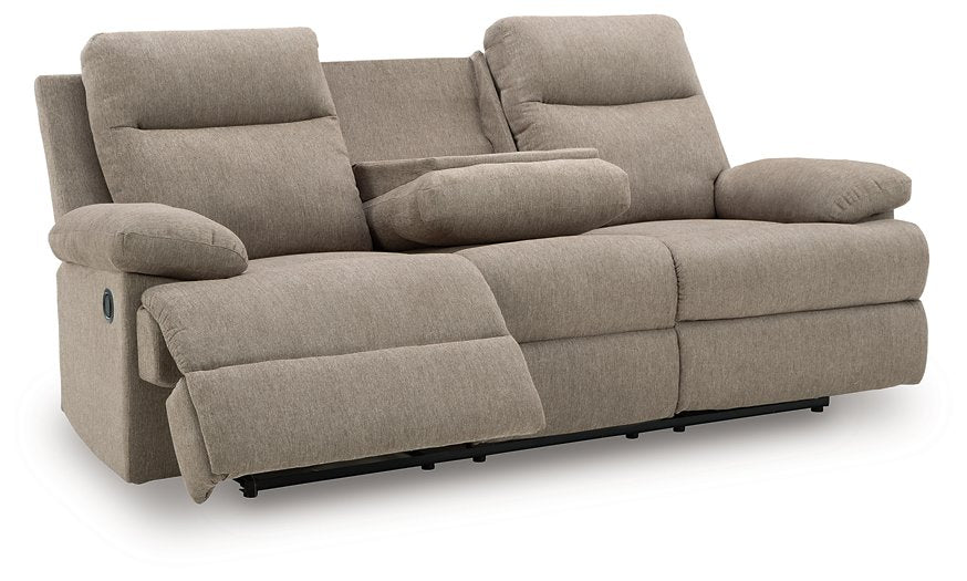 Side-Swipe Reclining Sofa with Drop Down Table - National Warehouse Furniture (Buffalo, NY)