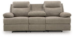 Side-Swipe Reclining Sofa with Drop Down Table - National Warehouse Furniture (Buffalo, NY)