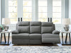Side-Swipe Reclining Sofa with Drop Down Table - National Warehouse Furniture (Buffalo, NY)
