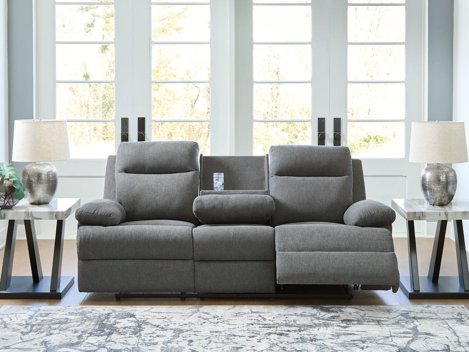 Side-Swipe Reclining Sofa with Drop Down Table - National Warehouse Furniture (Buffalo, NY)