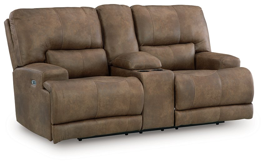 Beckley Place Power Reclining Loveseat with Console - National Warehouse Furniture (Buffalo, NY)