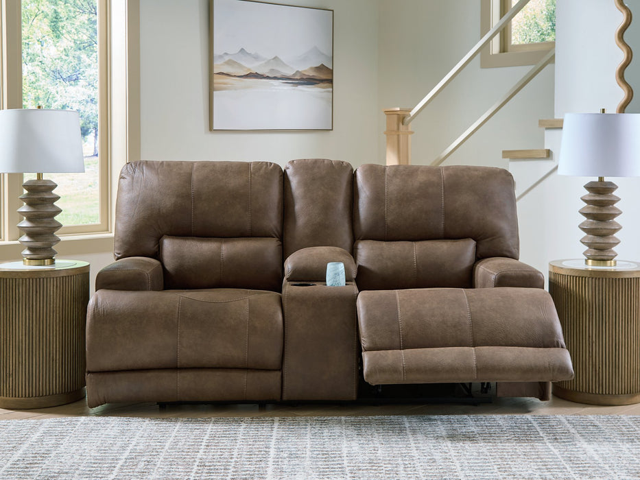 Beckley Place Power Reclining Loveseat with Console - National Warehouse Furniture (Buffalo, NY)