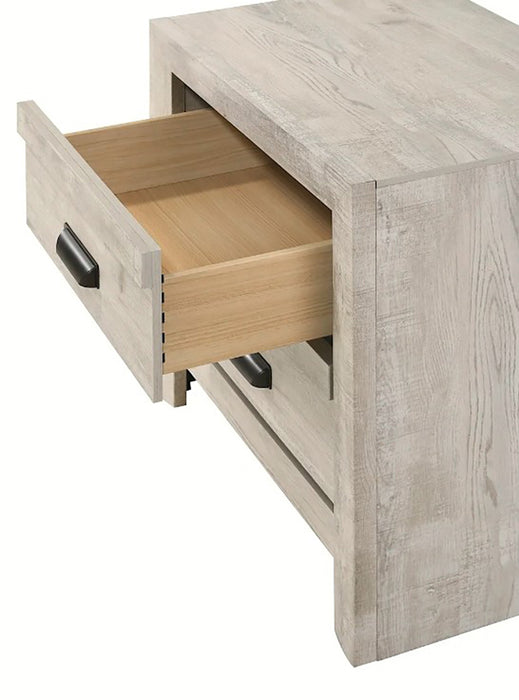 Crown Mark Furniture Valor 2 Drawer Nightstand in Gray - National Warehouse Furniture (Buffalo, NY)