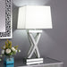 Dominick Table Lamp with Rectange Shade White and Mirror - National Warehouse Furniture (Buffalo, NY)