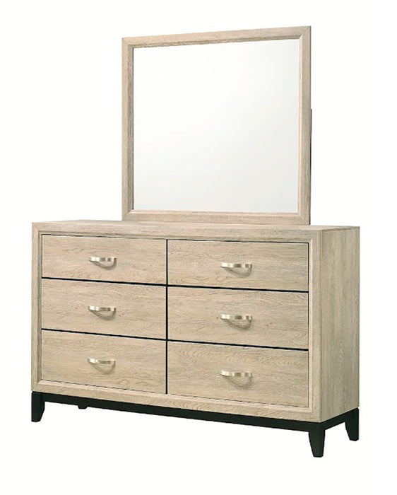 Crown Mark Furniture Akerson 6 Drawer Dresser in Beige - National Warehouse Furniture (Buffalo, NY)