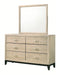 Crown Mark Furniture Akerson 6 Drawer Dresser in Beige - National Warehouse Furniture (Buffalo, NY)
