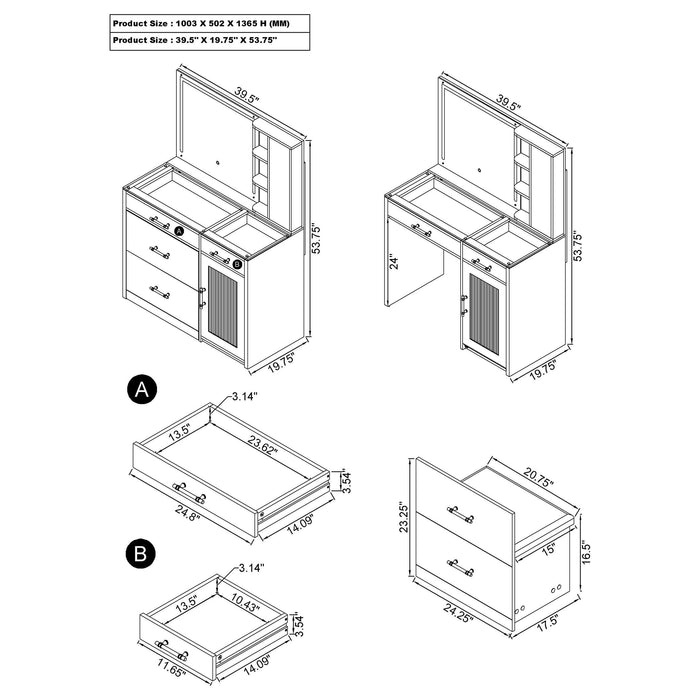 Flora Vanity Sets - National Warehouse Furniture (Buffalo, NY)