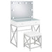 Eliza Makeup Vanity Table with LED Mirror and Stool - National Warehouse Furniture (Buffalo, NY)