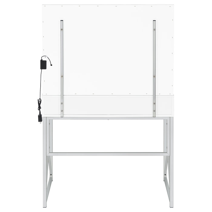 Eliza Makeup Vanity Table with LED Mirror and Stool - National Warehouse Furniture (Buffalo, NY)