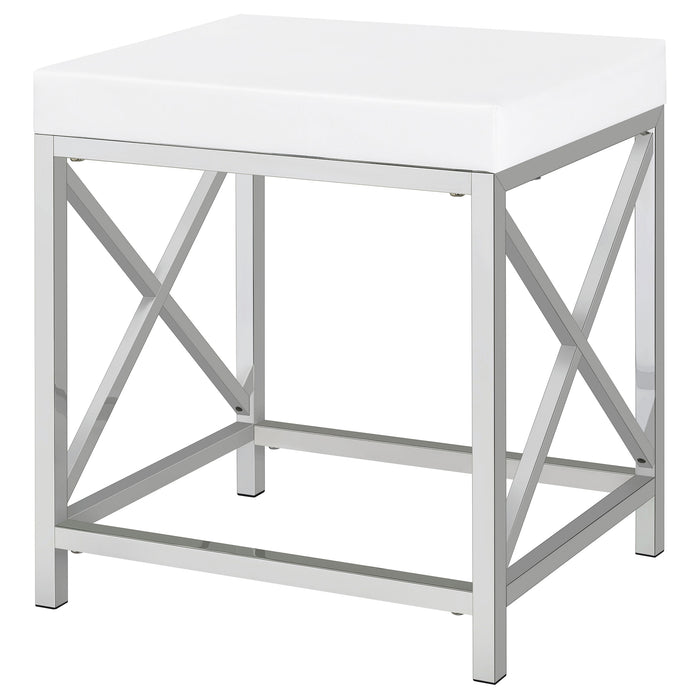 Eliza Makeup Vanity Table with LED Mirror and Stool - National Warehouse Furniture (Buffalo, NY)