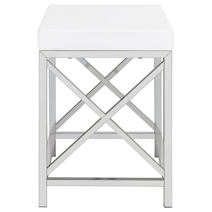 Eliza Makeup Vanity Table with LED Mirror and Stool - National Warehouse Furniture (Buffalo, NY)