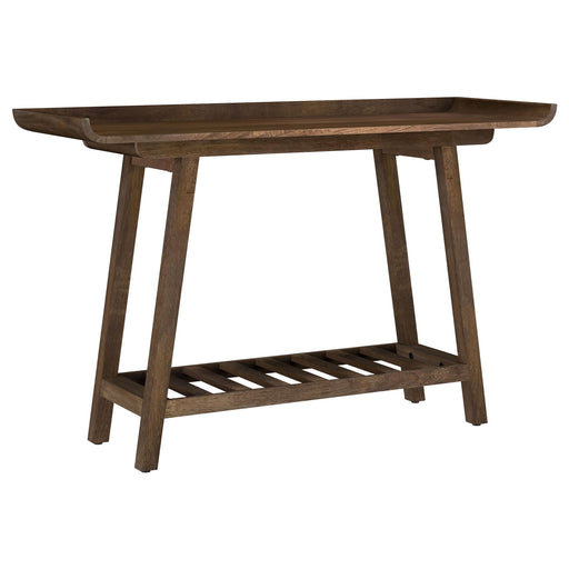 Ornelas 46-inch Console Table with Slatted Shelf Mango Brown - National Warehouse Furniture (Buffalo, NY)