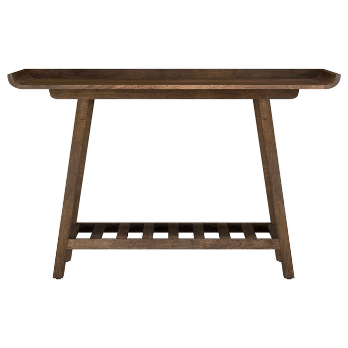 Ornelas 46-inch Console Table with Slatted Shelf Mango Brown - National Warehouse Furniture (Buffalo, NY)
