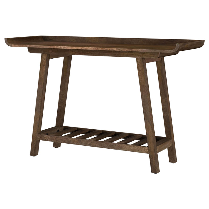 Ornelas 46-inch Console Table with Slatted Shelf Mango Brown - National Warehouse Furniture (Buffalo, NY)