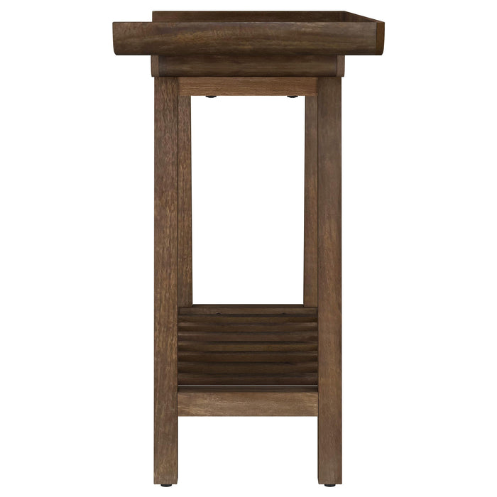 Ornelas 46-inch Console Table with Slatted Shelf Mango Brown - National Warehouse Furniture (Buffalo, NY)