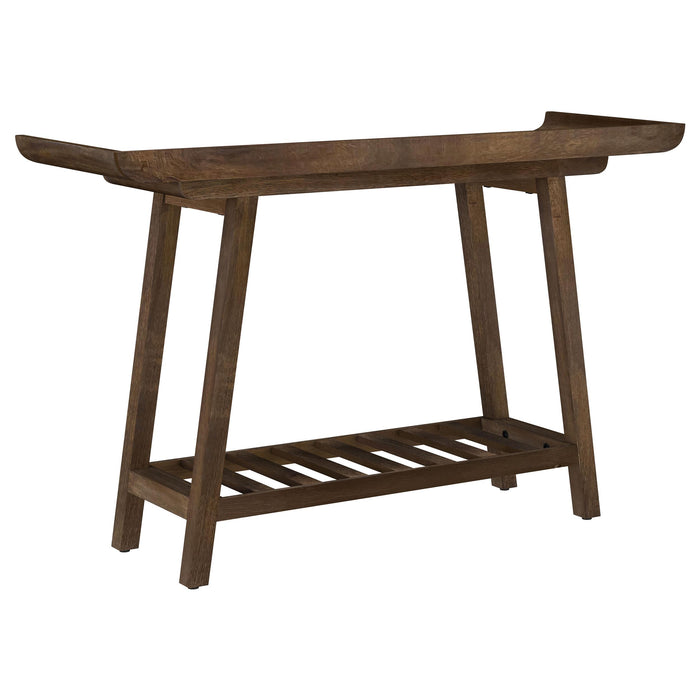 Ornelas 46-inch Console Table with Slatted Shelf Mango Brown - National Warehouse Furniture (Buffalo, NY)