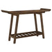 Ornelas 46-inch Console Table with Slatted Shelf Mango Brown - National Warehouse Furniture (Buffalo, NY)