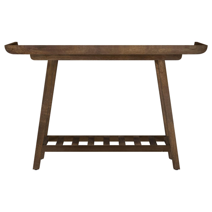 Ornelas 46-inch Console Table with Slatted Shelf Mango Brown - National Warehouse Furniture (Buffalo, NY)