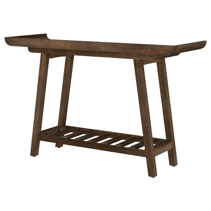 Ornelas 46-inch Console Table with Slatted Shelf Mango Brown - National Warehouse Furniture (Buffalo, NY)