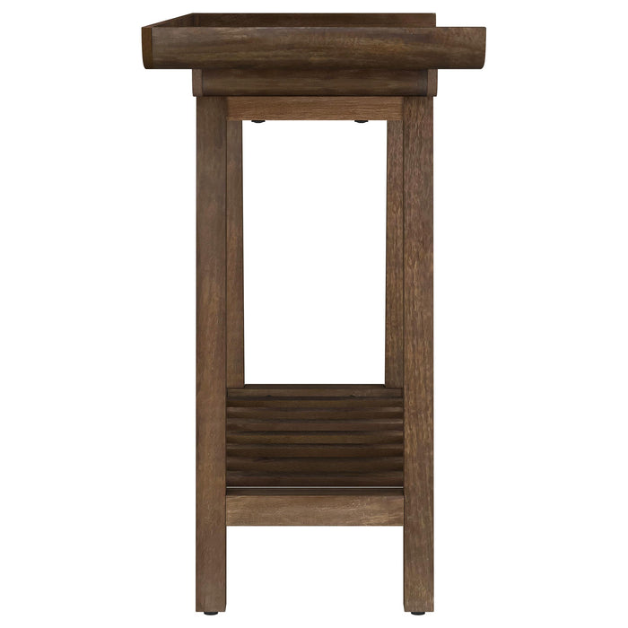Ornelas 46-inch Console Table with Slatted Shelf Mango Brown - National Warehouse Furniture (Buffalo, NY)