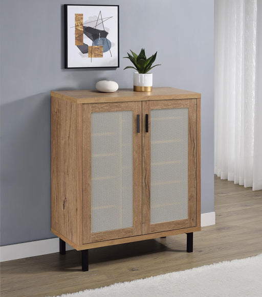 Teller 2-door Shoe Storage Cabinet Natural Oak - National Warehouse Furniture (Buffalo, NY)