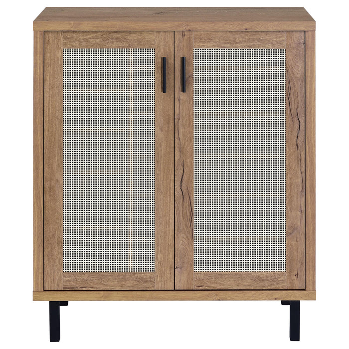 Teller 2-door Shoe Storage Cabinet Natural Oak - National Warehouse Furniture (Buffalo, NY)