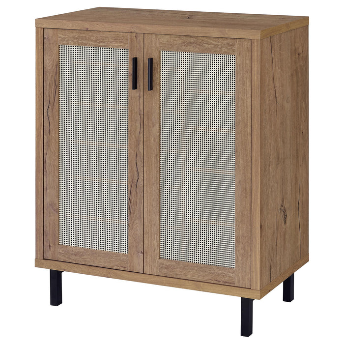 Teller 2-door Shoe Storage Cabinet Natural Oak - National Warehouse Furniture (Buffalo, NY)