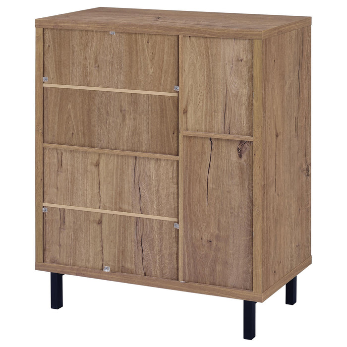 Teller 2-door Shoe Storage Cabinet Natural Oak - National Warehouse Furniture (Buffalo, NY)