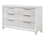 Crown Mark Furniture Cressida 6 Drawer Dresser in White image