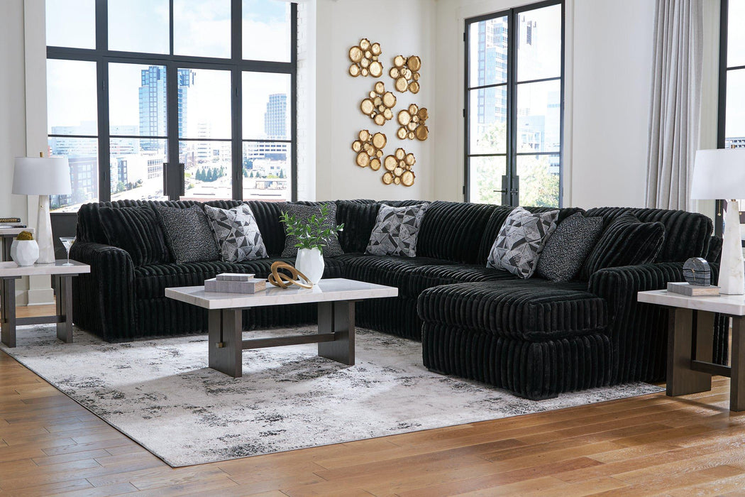 Midnight-Madness Sectional with Chaise - National Warehouse Furniture (Buffalo, NY)