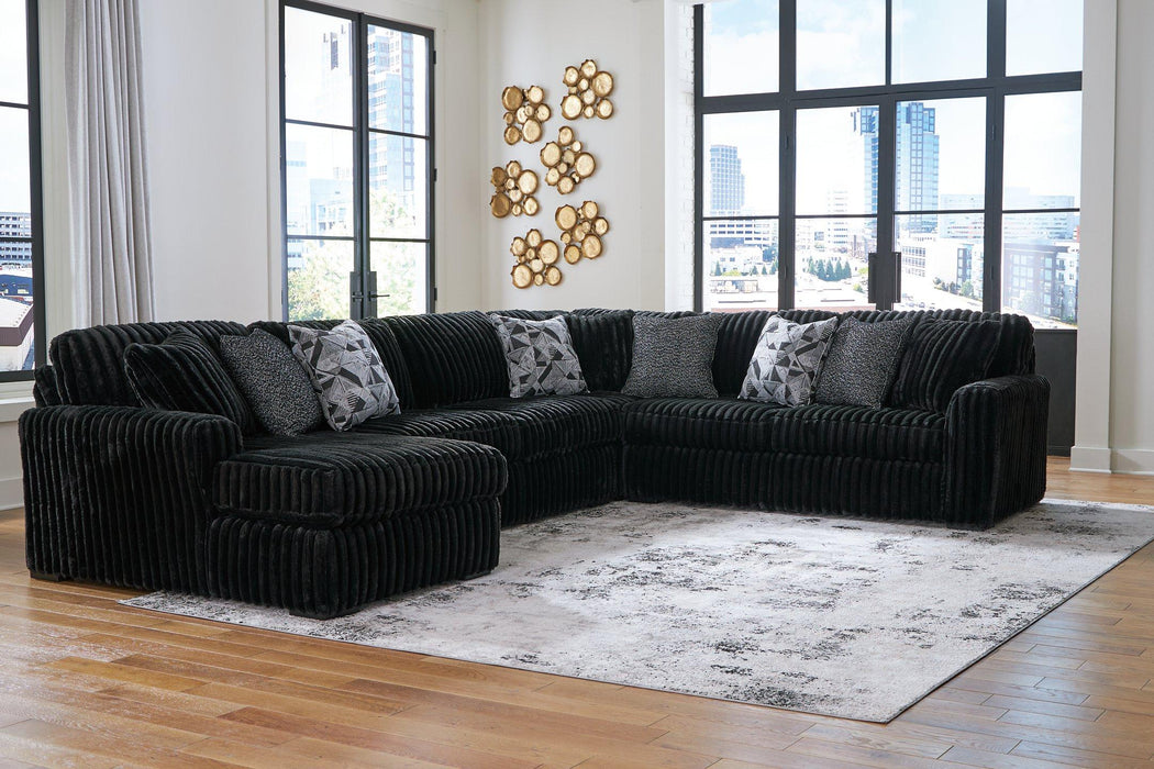 Midnight-Madness Sectional with Chaise - National Warehouse Furniture (Buffalo, NY)