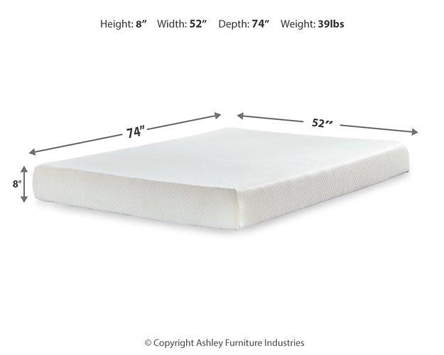 Chime 8 Inch Memory Foam Mattress in a Box - National Warehouse Furniture (Buffalo, NY)