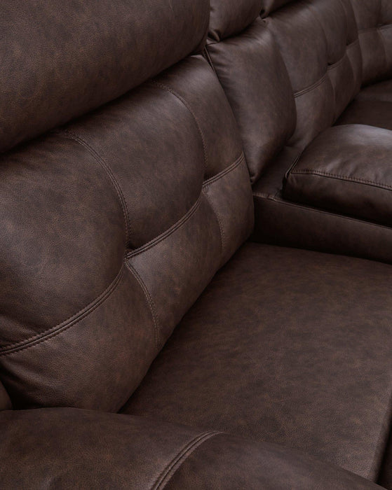 Punch Up Power Reclining Sectional Loveseat with Console - National Warehouse Furniture (Buffalo, NY)