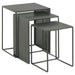 Imez 3-piece Rectangular Metal Nesting Table Grey - National Warehouse Furniture (Buffalo, NY)