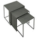 Imez 3-piece Rectangular Metal Nesting Table Grey - National Warehouse Furniture (Buffalo, NY)