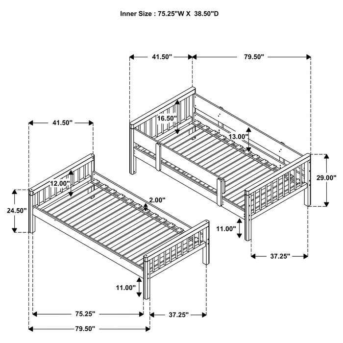 Dakota Bunk Beds - National Warehouse Furniture (Buffalo, NY)