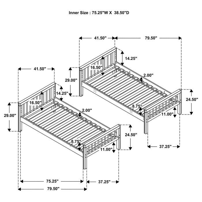 Dakota Bunk Beds - National Warehouse Furniture (Buffalo, NY)