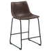 Michelle Armless Counter Height Stools Two-tone Brown and Black (Set of 2) - National Warehouse Furniture (Buffalo, NY)